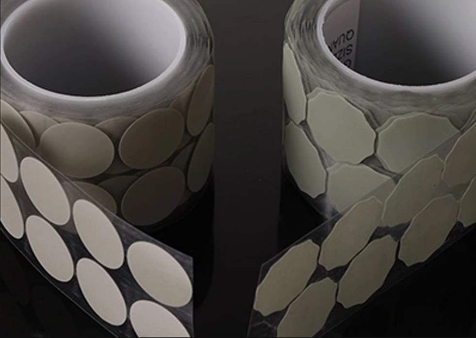 Aplicação do filme abrasivo de pirâmide